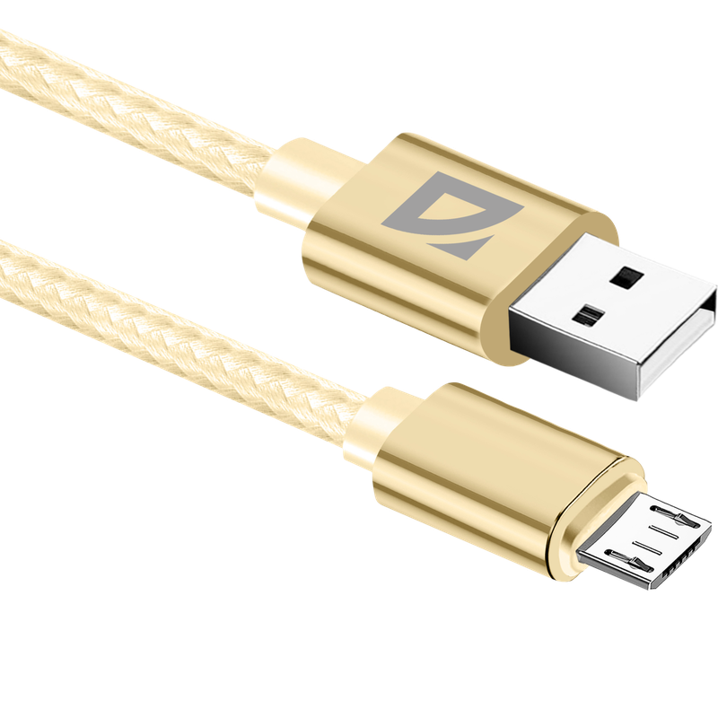 

Кабель USB-Micro USB, 1.5A 1 м, золотистый Defender F85 (87102GOL), F85