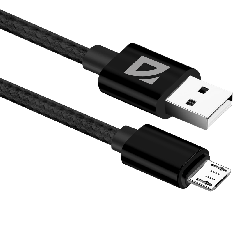 

Кабель USB-Micro USB, 1.5A 1 м, черный Defender F85 (87102BLA), F85
