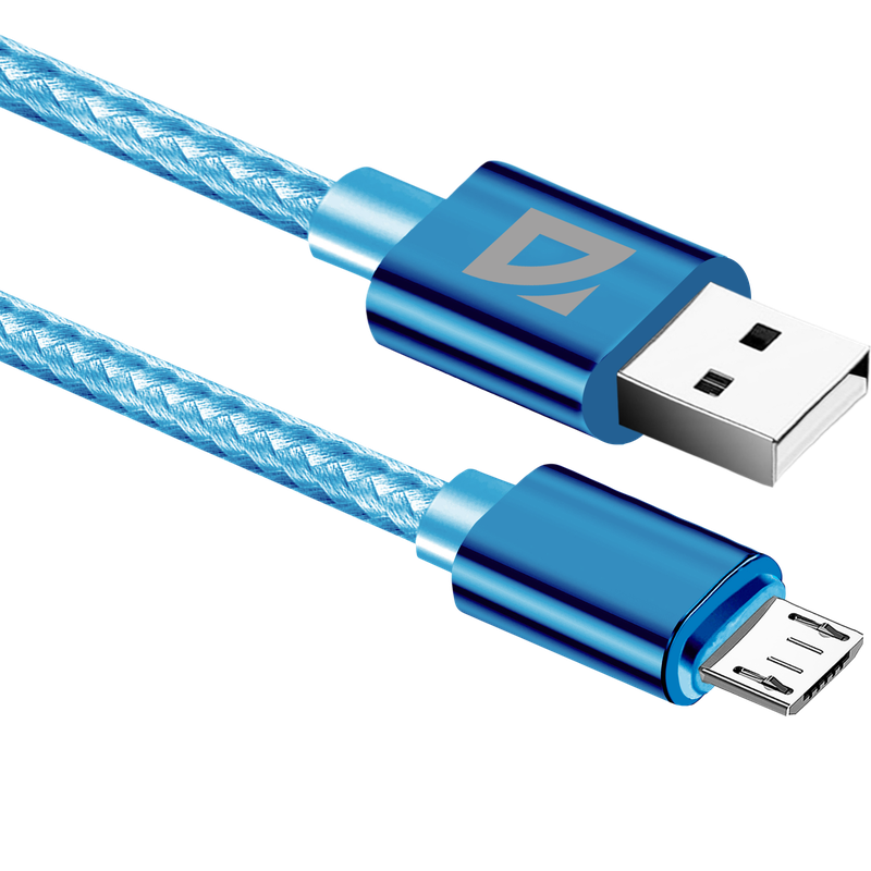 

Кабель USB-Micro USB, 1.5A 1 м, синий Defender F85 (87102AZU), F85