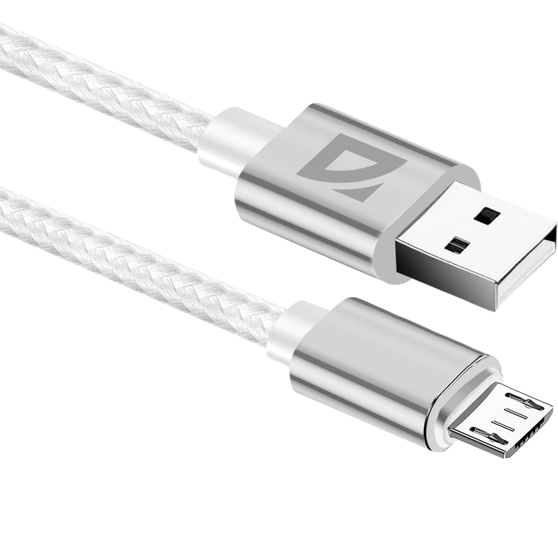 

Кабель USB-Micro USB, 1.5A 1 м, белый Defender F85 (87102WHI), F85