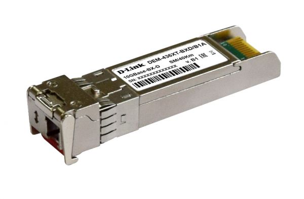 

Модуль SFP+ D-Link DEM-436XT-BXD, 40 км, LC, Tx:1330 нм, Rx:1270 нм, 10 Гбит/с, SM, одинарный, WDM (436XT-BXD/20KM/B2A), DEM-436XT-BXD