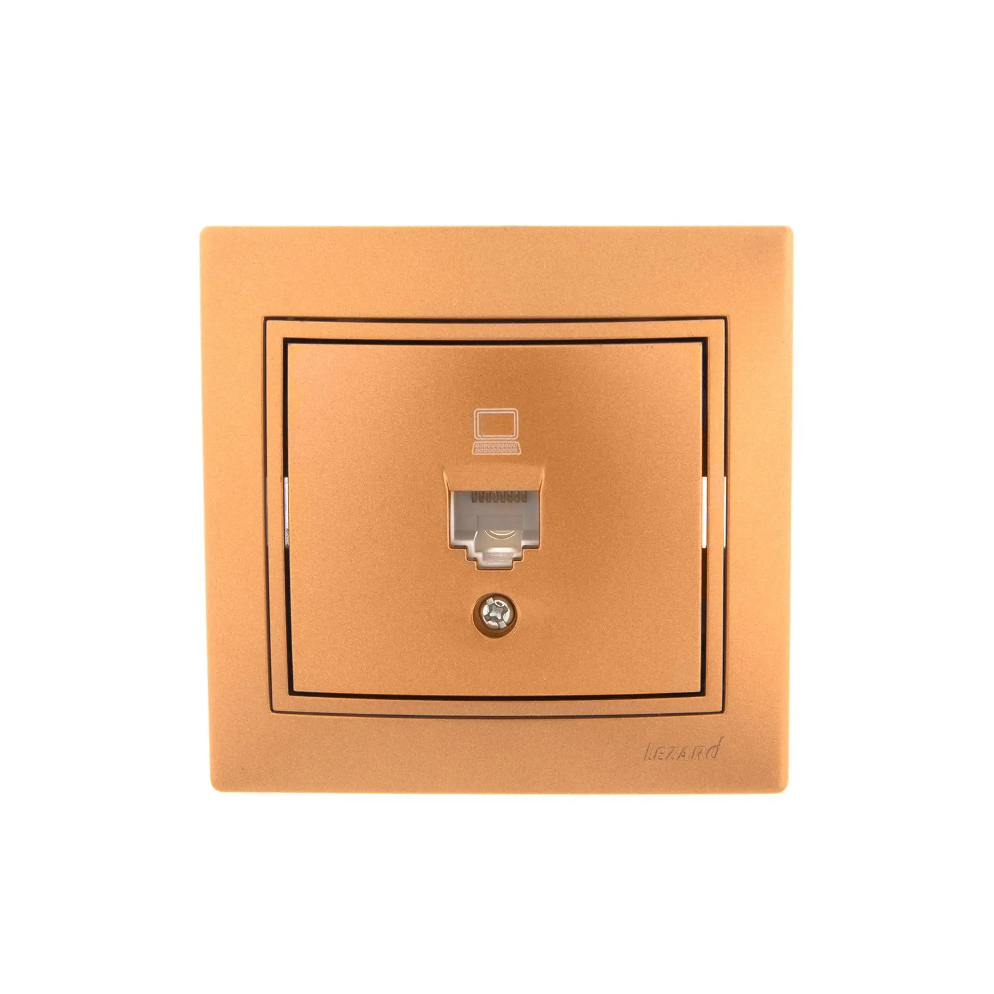 

Розетка RJ-45 скрытый монтаж, золотистый, Lezard Mira (701-1313-139)