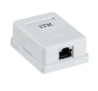 Розетка RJ-45 категория 5e, FTP, белый, ITK (CS2-1C5EF-12-G)