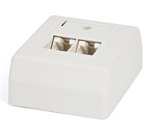 

Розетка RJ-45 открытый монтаж категория 5e, белый, Hyperline (SB-GTS2-8P8C-C5E-WH)