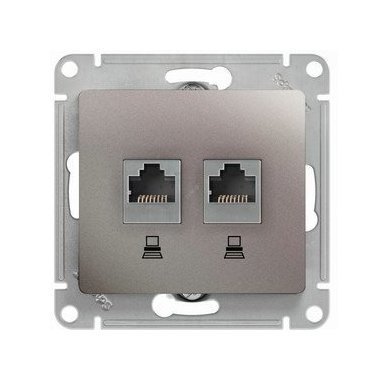 

Розетка RJ-45 скрытый монтаж категория 5e, платина, Schneider Electric GLOSSA (GSL001285KK)