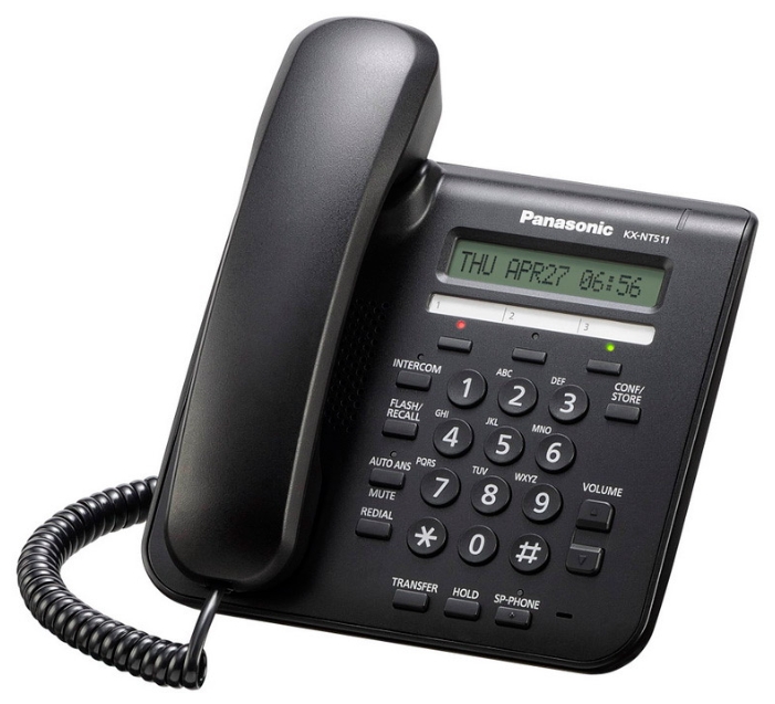

VoIP-телефон Panasonic KX-NT511PRUB, монохромный дисплей, Не указан, KX-NT511PRUB