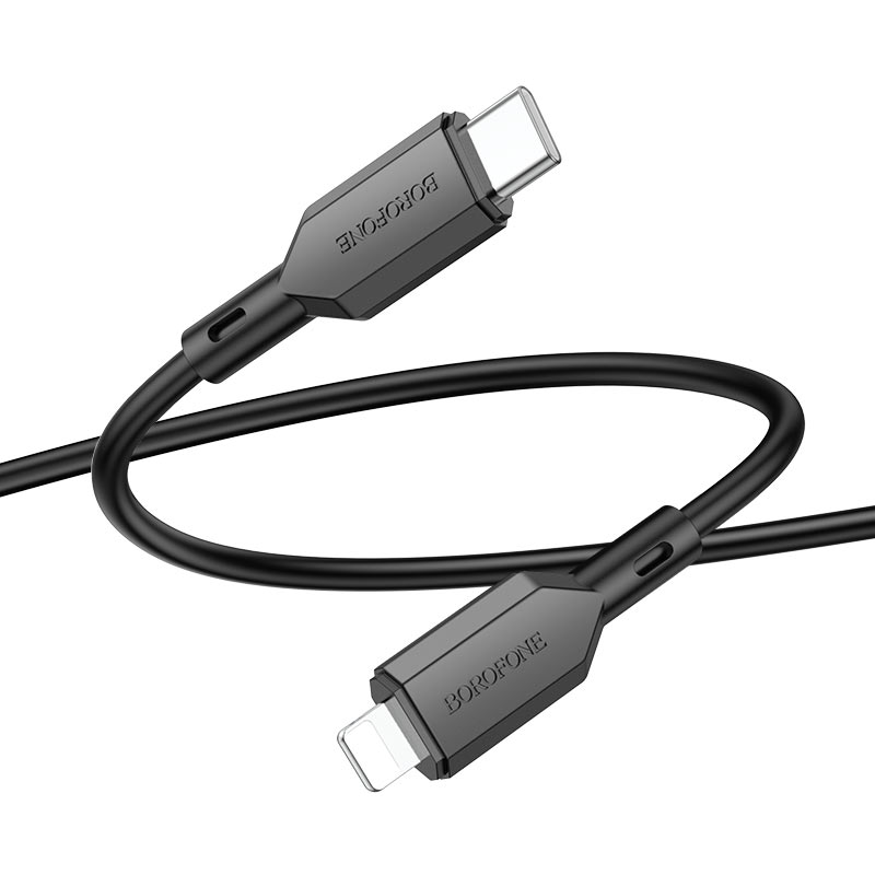

Кабель USB 2.0 Type-C(m)-Lightning 30-pin(m), быстрая зарядка, 3A 1 м, черный Borofone BX70 PD (207871), BX70 PD