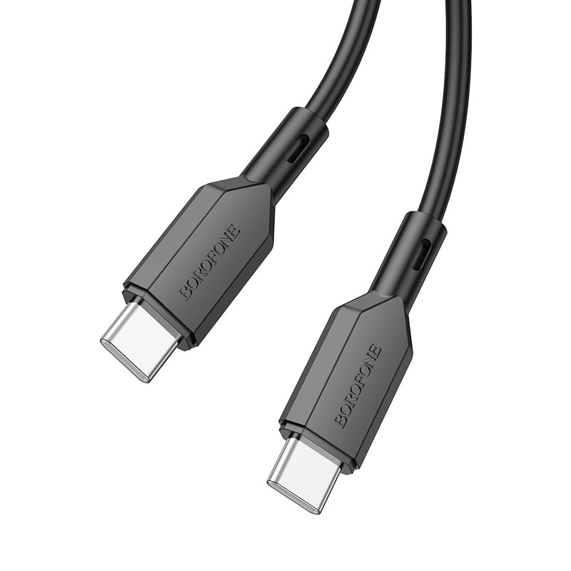 

Кабель USB Type-C-USB Type-C, 3A 1 м, черный Borofone BX70 60W (207873)