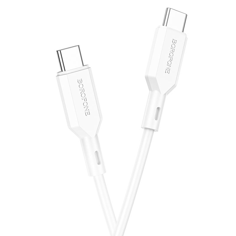 

Кабель USB Type-C-USB Type-C, 3A 1 м, белый Borofone BX70 60W (207874)