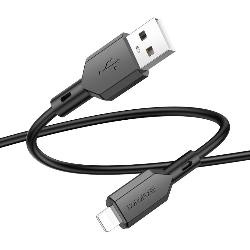 

Кабель USB-Lightning 8-pin, 2.4A 1 м, черный Borofone BX70 (207875)