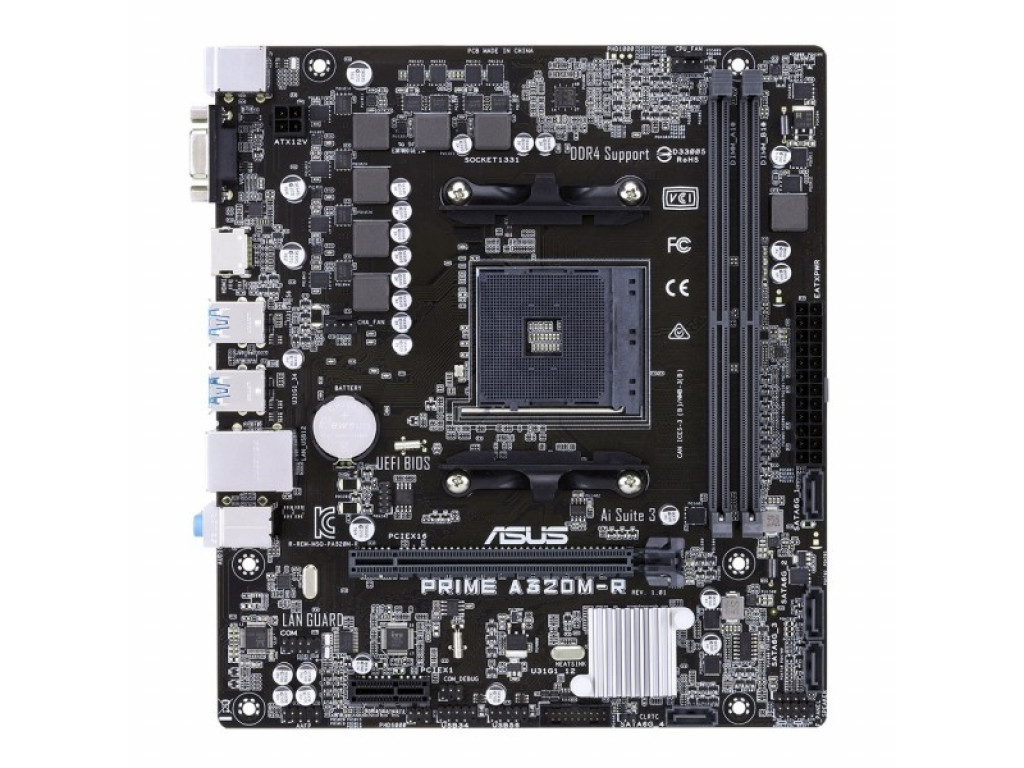 

Материнская плата ASUS PRIME A320M-R-SI, SocketAM4, AMD A320, 2xDDR4, PCI-Ex16, 4SATA3, 7.1-ch, GLAN, 6 USB 3.1, VGA, HDMI, mATX, Bulk, PRIME A320M-R-SI