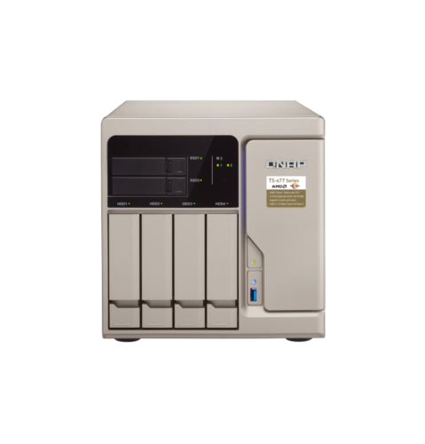 

Сетевой накопитель (NAS) QNAP TS-677-1600-8G, слоты 6x2.5"/3.5" SATA3, 2xM.2-SATA, 4x1 Гбит/с, 8xUSB 3.X, AMD Ryzen 5 1600/6x3.2GHz, DDR4 8Gb, 250W, (TS-677-1600-8G), TS-677-1600-8G