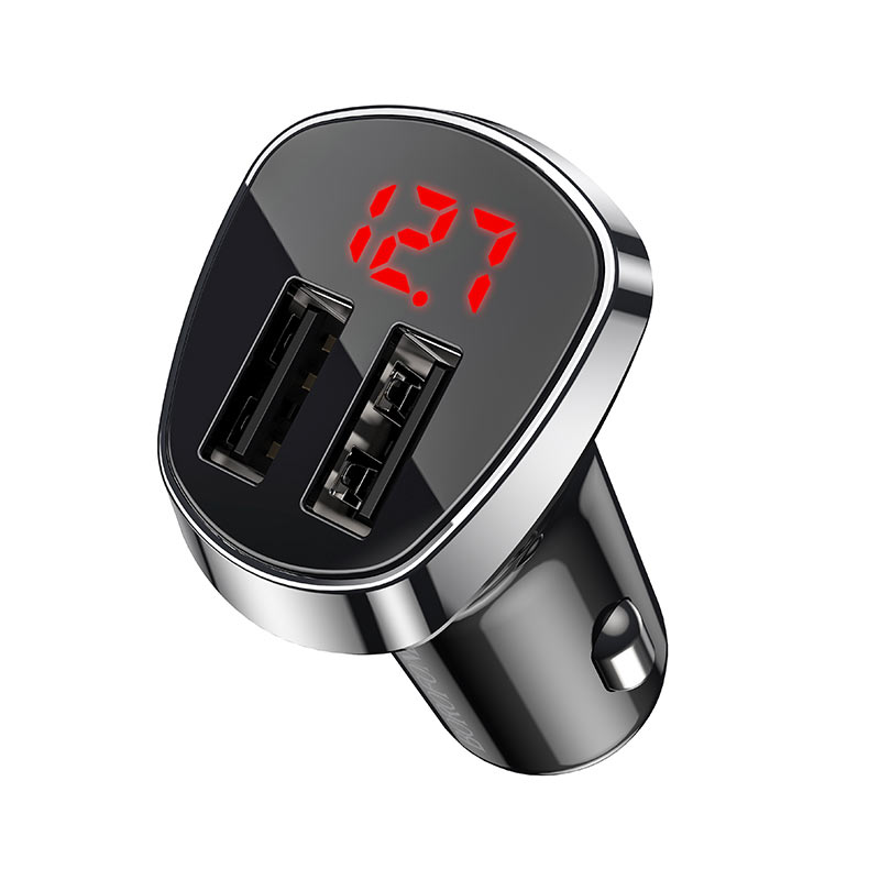 

Автомобильное зарядное устройство Borofone BZ15 Auspicious, 2xUSB, 2.4А, кабель USB Type-C, черный (6931474737700), BZ15 Auspicious