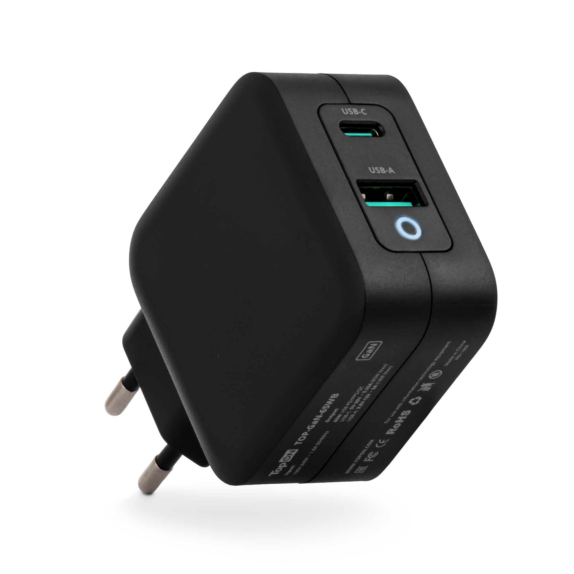 

Сетевое зарядное устройство TopON TOP-GaN-65WB 65Вт, USB, USB type-C, Quick Charge, PD, 3.25A, черный (TOP-GaN-65WB), TOP-GaN-65WB