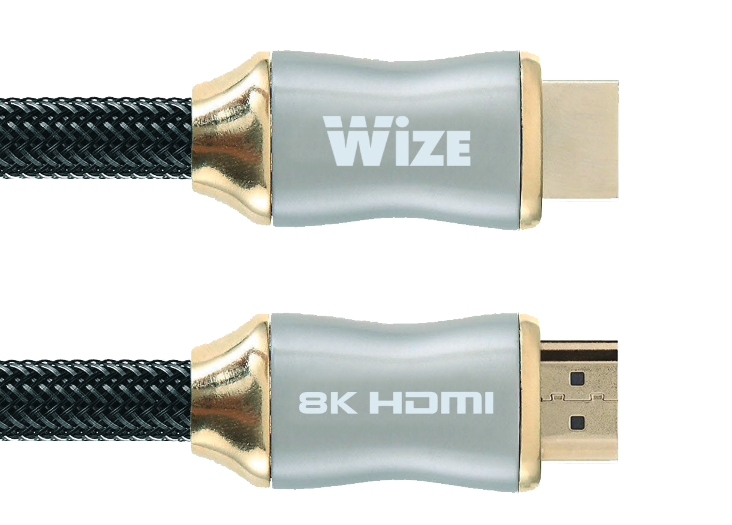 Кабель HDMI(19M)-HDMI(19M) v2.1 4K, 8K, экранированный, 5 м, черный Wize (WAVC-HDMI8K-5M)