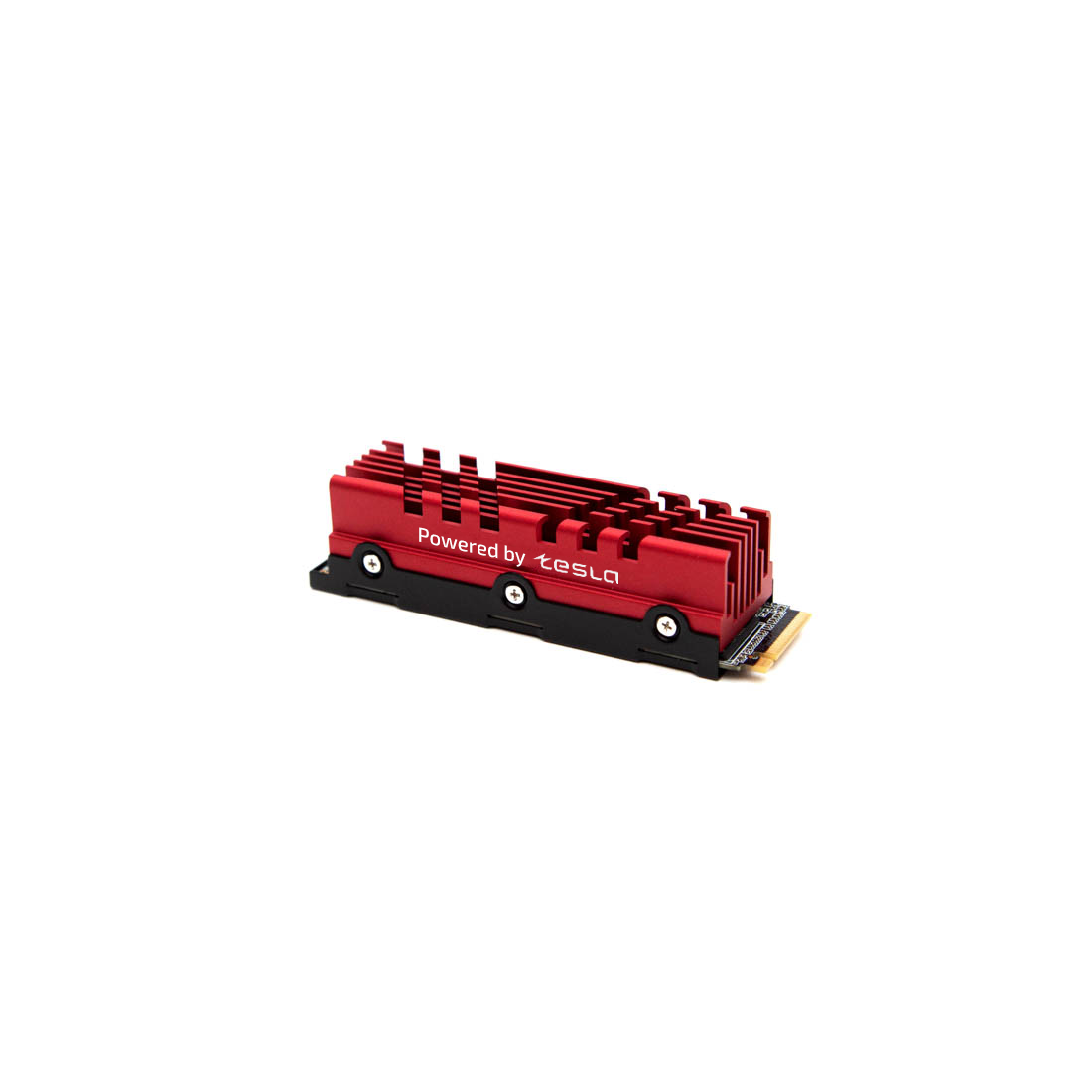 Радиатор для SSD M.2 2280 TESLA, алюминий, красный (TSL-HTS-M22280-R)