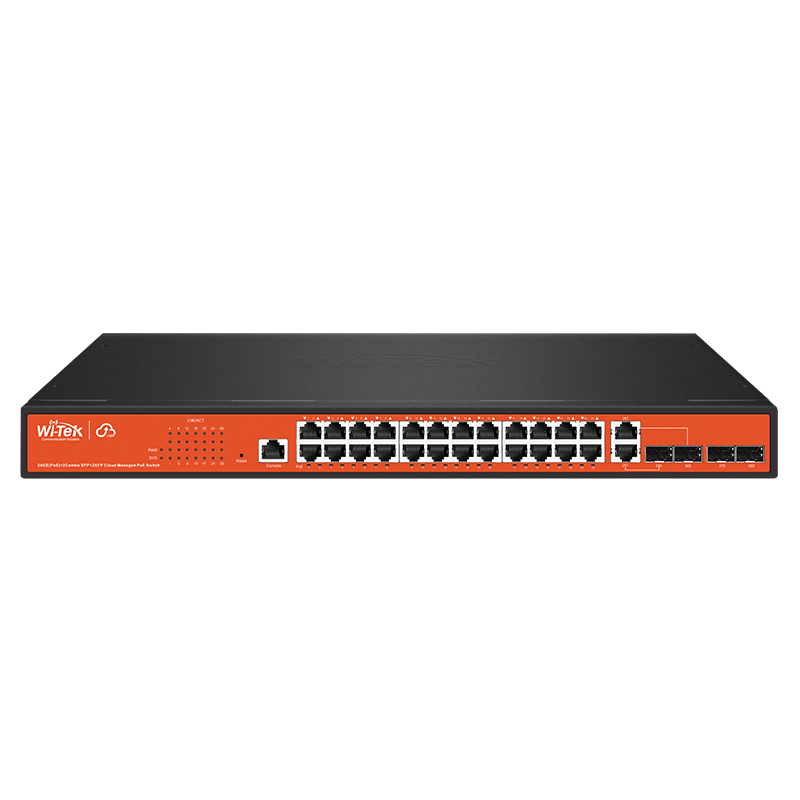 

Коммутатор Wi-Tek WI-PCMS328GF, управляемый, кол-во портов: 24x1 Гбит/с, кол-во SFP/uplink: combo RJ-45/SFP 4x1 Гбит/с, установка в стойку, PoE: 24x32Вт (макс. 370Вт) (WI-PCMS328GF), WI-PCMS328GF