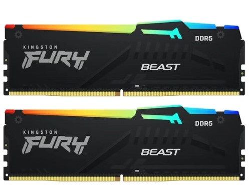 

Комплект памяти DDR5 DIMM 16Gb (2x8Gb), 6000MHz, CL36, 1.35V, Kingston, FURY Beast RGB EXPO (KF560C36BBEAK2-16) Retail, KF560C36BBEAK2-16