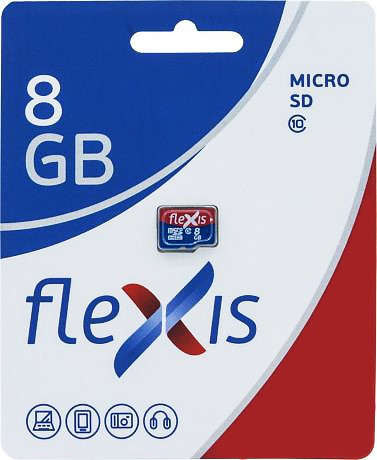 Карта памяти 8Gb microSDHC Flexis Class 10 (FMSD008G10)