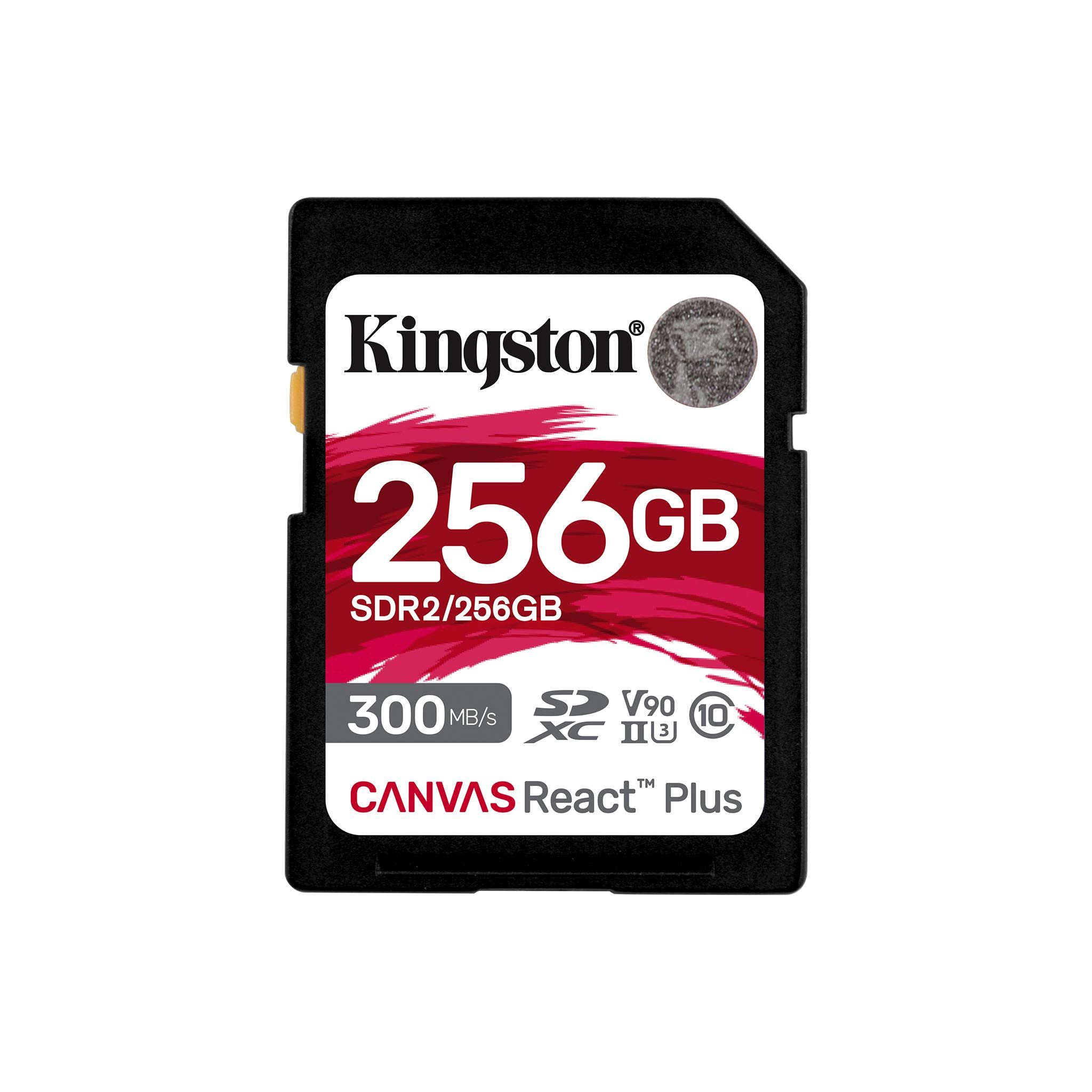 Карта памяти 256Gb SDXC Kingston Canvas React Plus Class 10 UHS-II U3 V90 (SDR2/256GB)