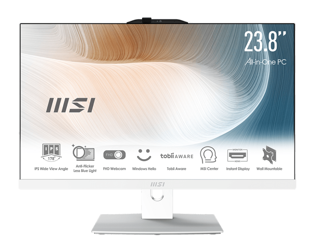 

Моноблок MSI Modern AM242P 12M-259XRU 23.8" 1920x1080, Intel Core i3-1215U 1.2 ГГц, 8Gb RAM, 250Gb SSD, WiFi, BT, Cam, без ОС, серебристый, клавиатура, мышь (9S6-AE0712-259), 12M-259XRU