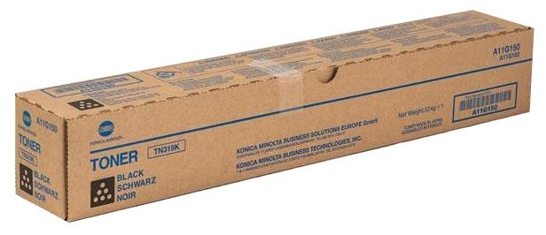 

Картридж лазерный Konica Minolta TN-319K/A11G150, черный, 29000 страниц, оригинальный для Konica Minolta bizhub C360 с чипом, TN-319K