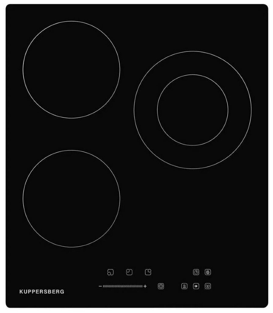 

Электрическая варочная панель Kuppersberg ECS 403, 3 конфорки, черный (ECS 403), Черная, ECS 403