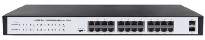 

Коммутатор BDCom S1526E, кол-во портов: 24x1 Гбит/с, кол-во SFP/uplink: SFP 2x1 Гбит/с, установка в стойку (S1526E), S1526E