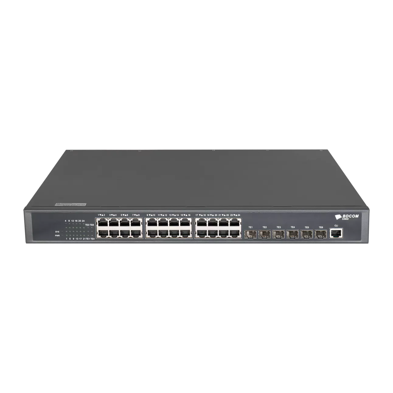 

Коммутатор BDCom S3900-24T6X, управляемый, кол-во портов: 24x1 Гбит/с, кол-во SFP/uplink: SFP+ 6x10 Гбит/с, установка в стойку (S3900-24T6X), S3900-24T6X
