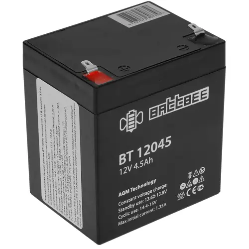 

Аккумуляторная батарея для ОПС BattBee BT 12045, 12V, 4.5Ah (BT 12045), Черный, BT 12045