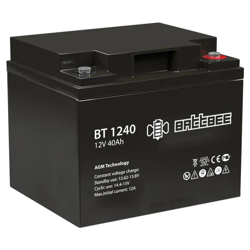 

Аккумуляторная батарея для ИБП BattBee BT 1240, 12V, 40Ah (BT 1240), Черный, BT 1240