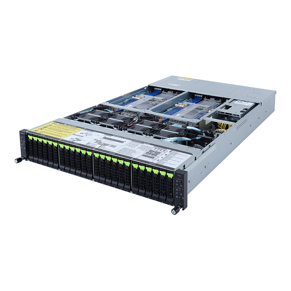 

Серверная платформа Gigabyte H262-NO0, 8xSocket4189, 64xDDR4, 24x2.5 HDD HS, 2xM.2-PCI-E/SATA, 8x10 Гбит/с, AMI MegaRAC SP-X, Redundant 2x2200Вт, 2U (6NH262NO0MR-00), H262-NO0