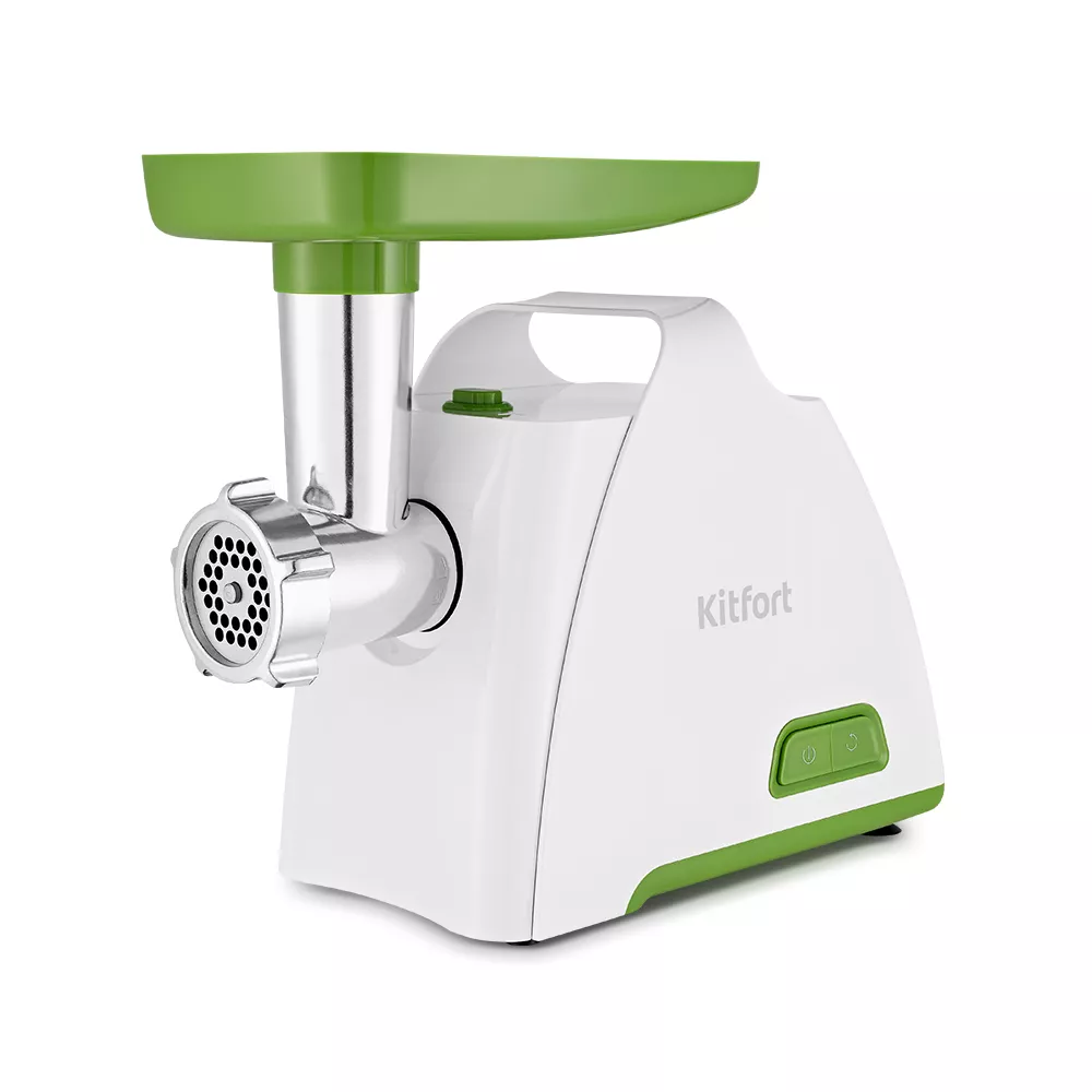 

Электрическая мясорубка Kitfort КТ-2112-3, 1.3 кВт, 1.2 кг/мин, белый/зеленый, КТ-2112-3