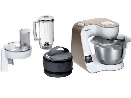 Комбайн Bosch MUM5XW20, 1 кВт, белый/бежевый