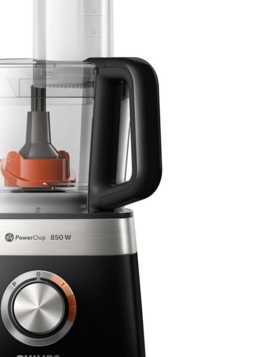 

Комбайн Philips HR7530/10, 850 Вт, блендер, соковыжималка для цитрусовых, терка, мельничка, черный (HR7530/10), HR7530/10