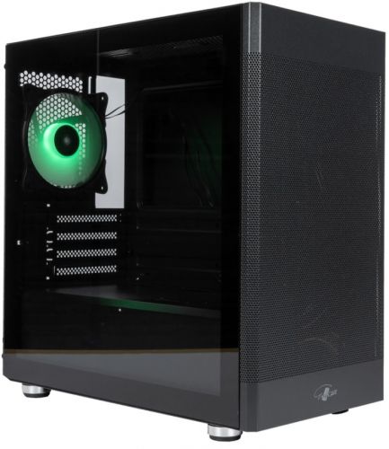 Корпус Eurocase Eurocase M08 ARGB, ATX, Midi-Tower, USB 3.0, RGB подсветка, черный, без БП (Eurocase M08)