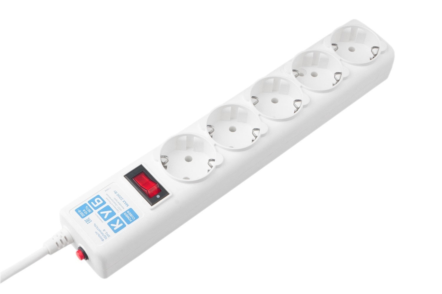 Сетевой фильтр PowerCube, 5-розеток, 0.5м, белый (SPG-B-0,5М-WHITE)
