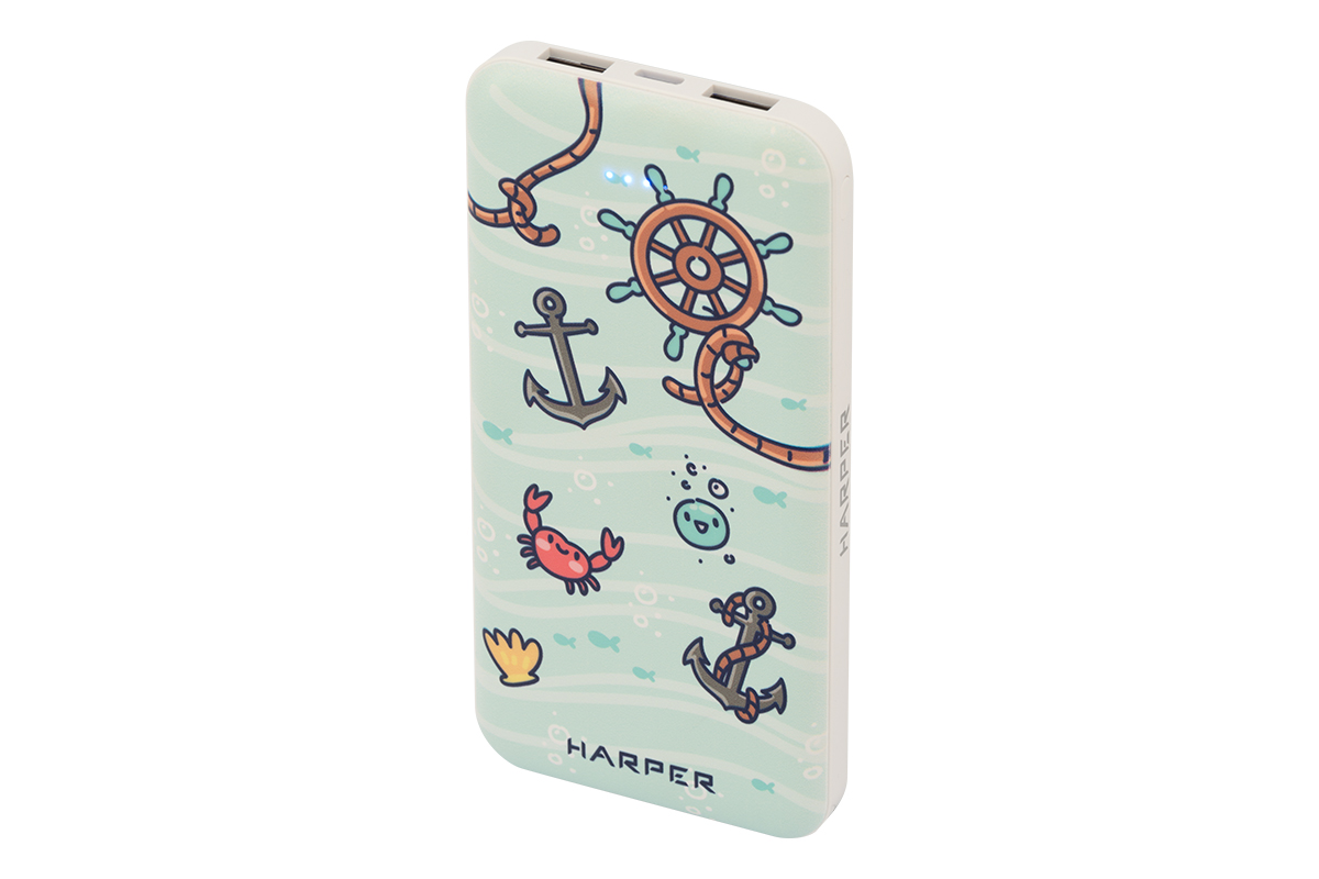 

Портативный аккумулятор (Powerbank) HARPER PB-0021, 10000mAh, 2xUSB, 2A, принт (PB-0021), PB-0021