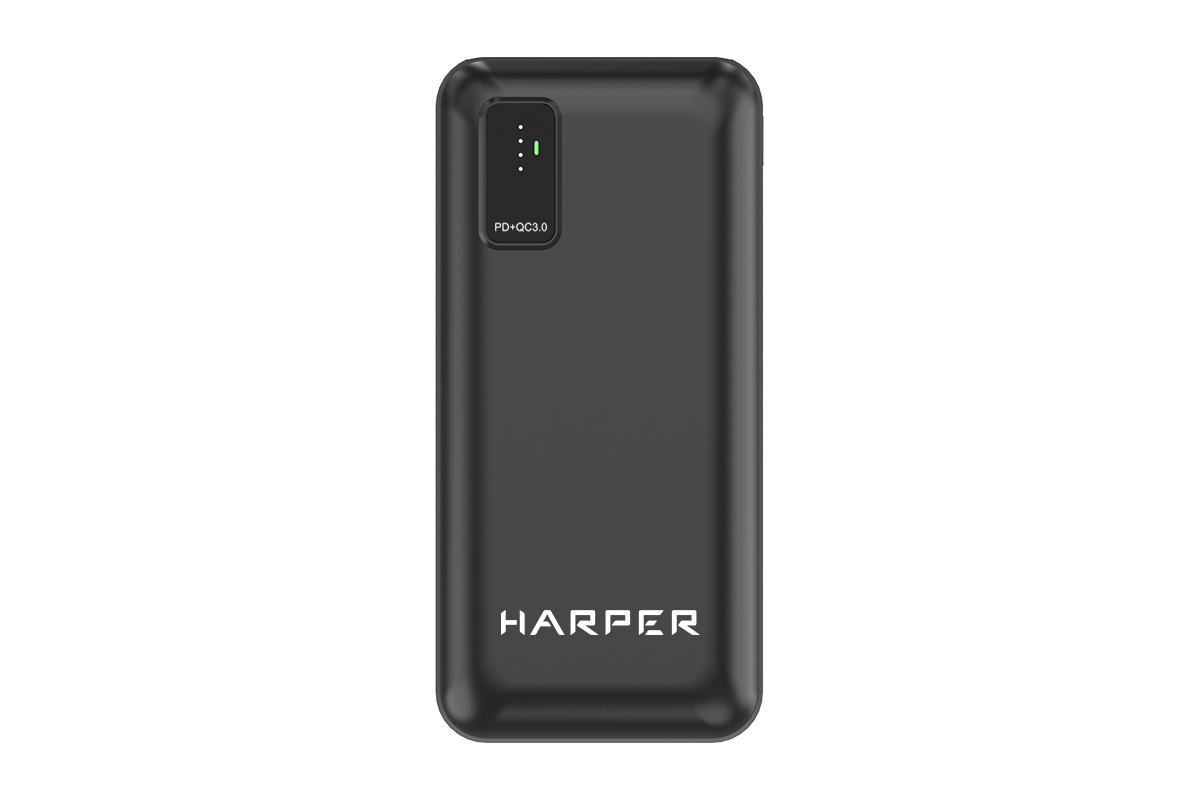 

Портативный аккумулятор (Powerbank) HARPER PB-0030, 30000mAh, 2xUSB, 3A, Type-C, QC, PD, черный (PB-0030), PB-0030