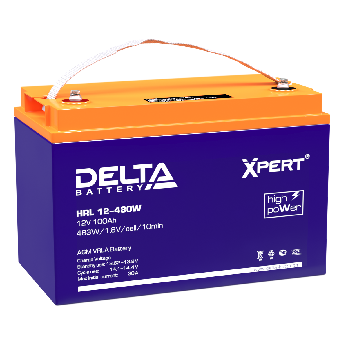 Аккумуляторная батарея Delta Xpert HRL 12-480 W