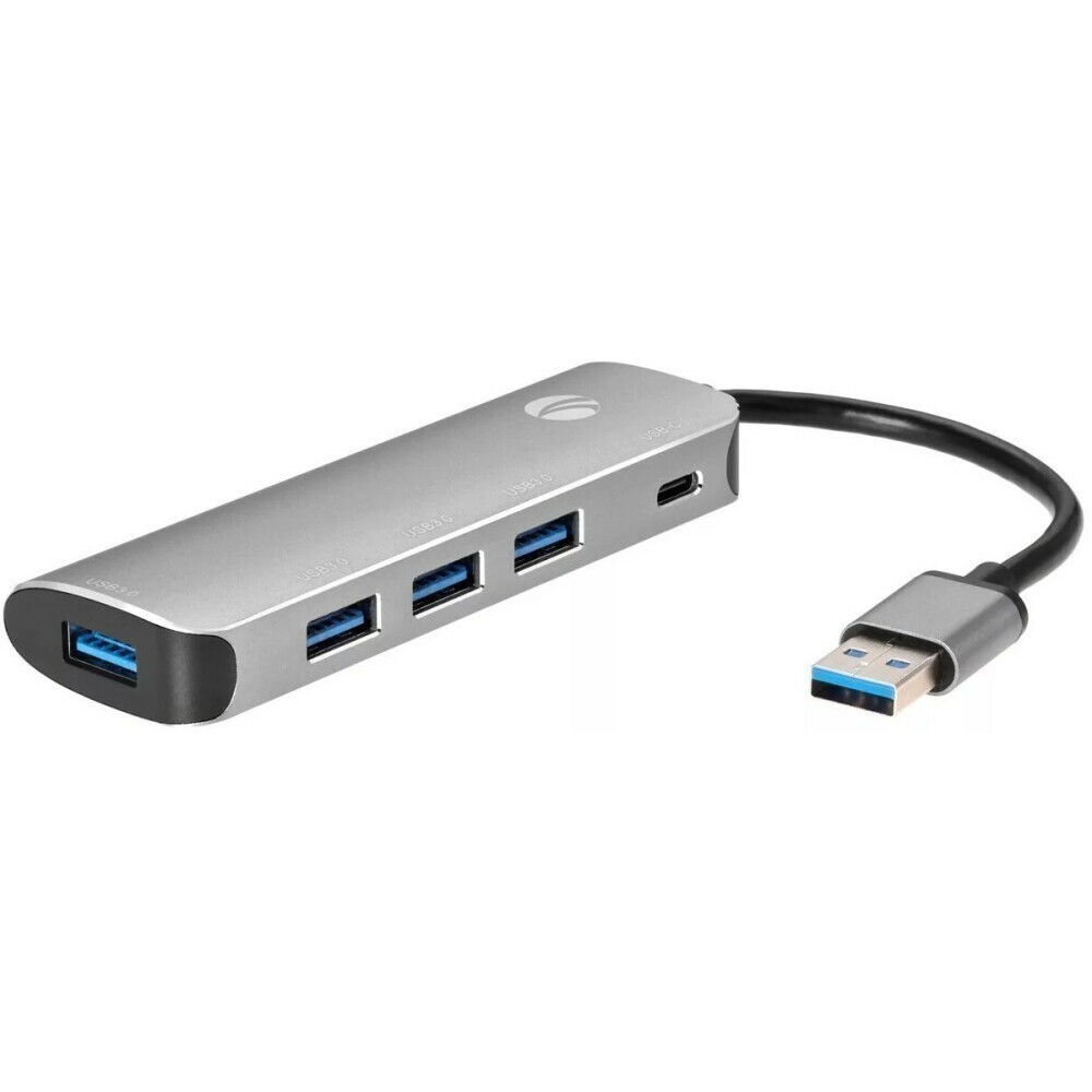 

Концентратор VCOM CU4383A, 4xUSB 3.0, 1xUSB-C, черный/серебристый (CU4383A), CU4383A