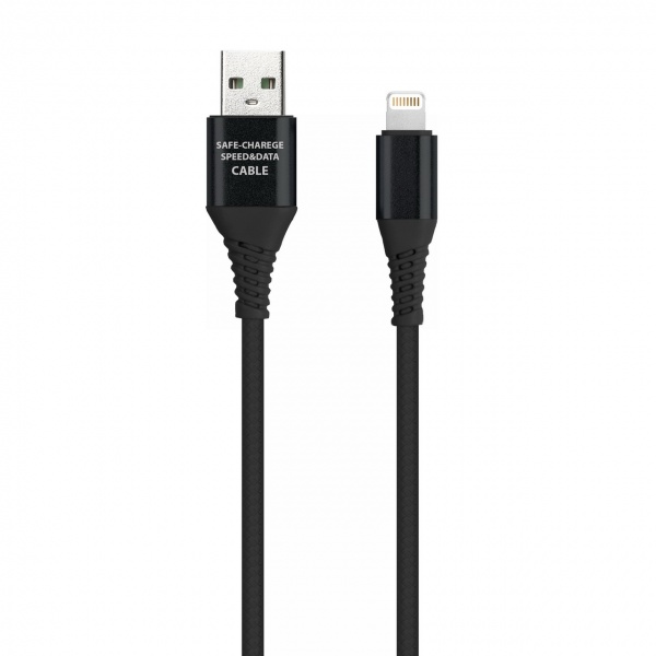 

Кабель USB 2.0(Am)-Lightning 8-pin(m) 1 м, черный Smartbuy (iK-512ERGbox)
