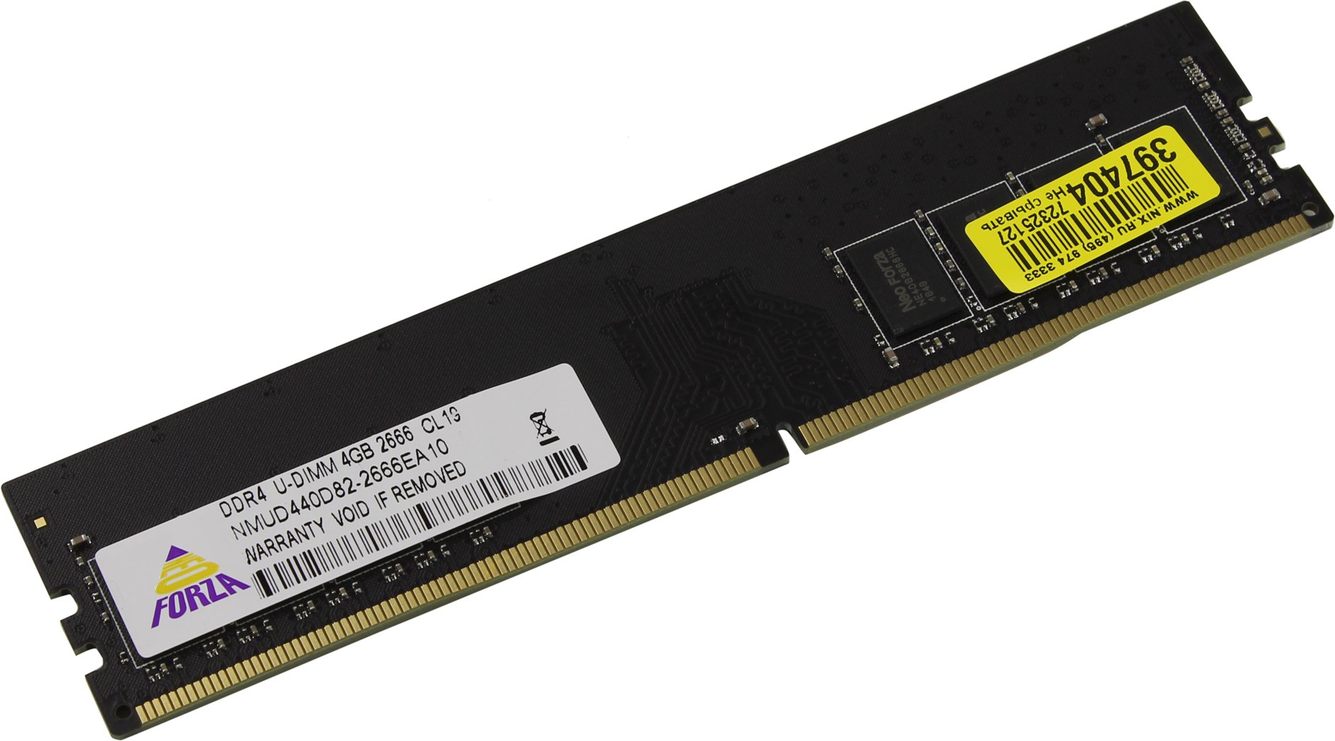 

Память DDR4 DIMM 4Gb, 2666MHz, CL19, 1.2 В, Neo Forza (NMUD440D82-2666EA10) Retail, NMUD440D82-2666EA10
