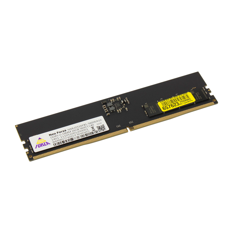 

Память DDR5 DIMM 16Gb, 5600MHz, CL40, 1.5 В, Neo Forza (NMUD516F81-5600EA10) Retail, NMUD516F81-5600EA10
