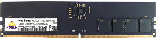 

Память DDR5 DIMM 16Gb, 4800MHz, CL40, 1.1 В, Neo Forza (NMUD516F83-4800JA10) Retail, NMUD516F83-4800JA10