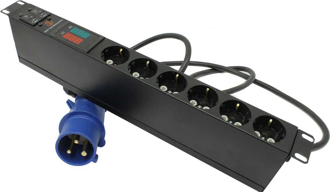 

Блок розеток (PDU) NT SOC 230.32A2.VA-6S-IEC309 B, 1U, кол-во розеток:6 (6xЕвро), 32А, черный, кабель питания 2.5 м (345147), SOC 230.32A2.VA-6S-IEC309 B