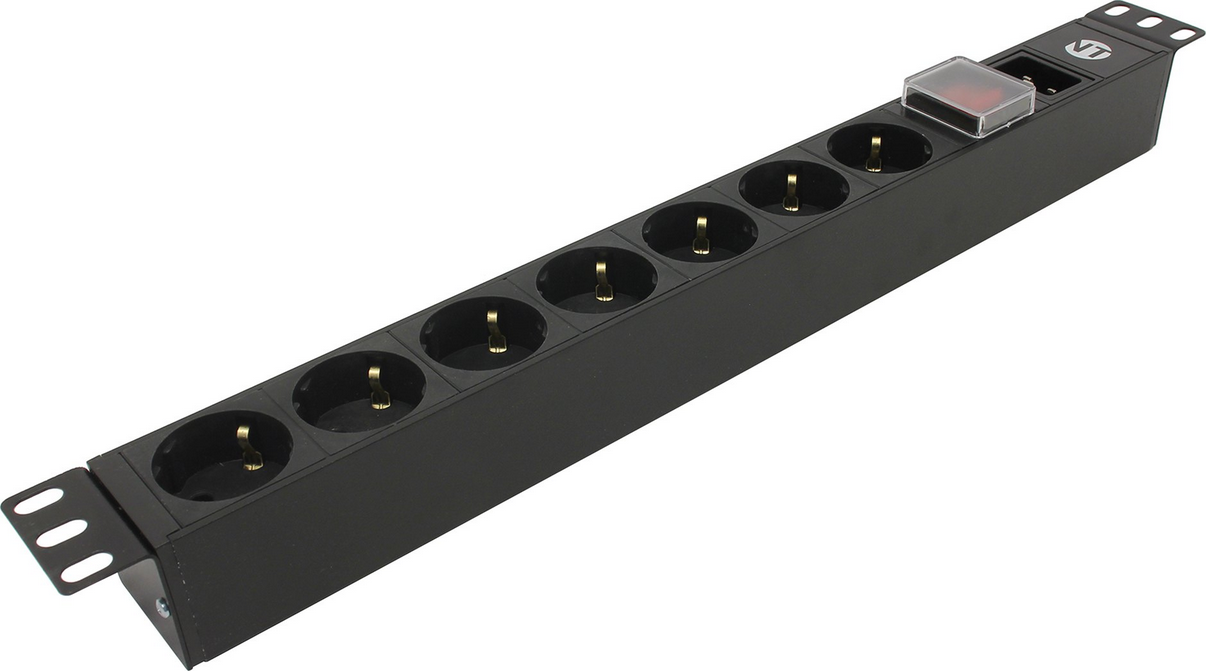 

Блок розеток (PDU) NT SOC.BR 230.16B-7S-С20, 1U, кол-во розеток:7 (7xЕвро), 16А, черный (447072), SOC.BR 230.16B-7S-С20