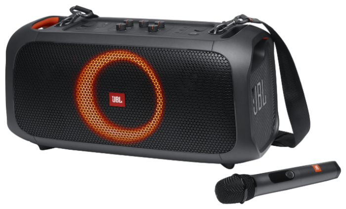 

Акустика портативная JBL PartyBox On-The-Go, 100Вт, AUX, USB, Bluetooth, подсветка, черный (PARTYBOXGOTGEU), PartyBox On-The-Go
