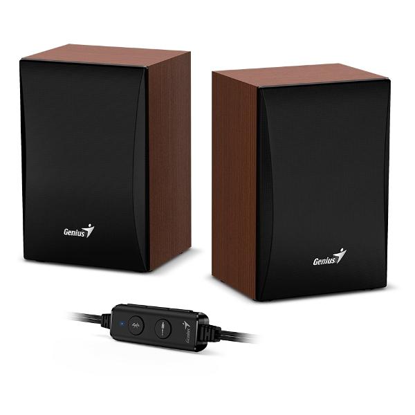 

Акустика 2.0 Genius SP-HF380BT, 3 Вт, Bluetooth, коричневый (31730034402), SP-HF380BT