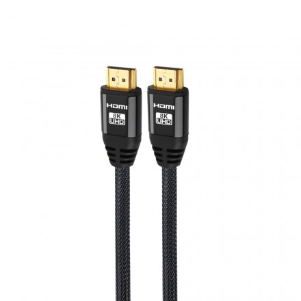 

Кабель HDMI(19M)-HDMI(19M) v2.1 4K, 8K, экранированный, 30 м, черный KS-is (KS-486-30)